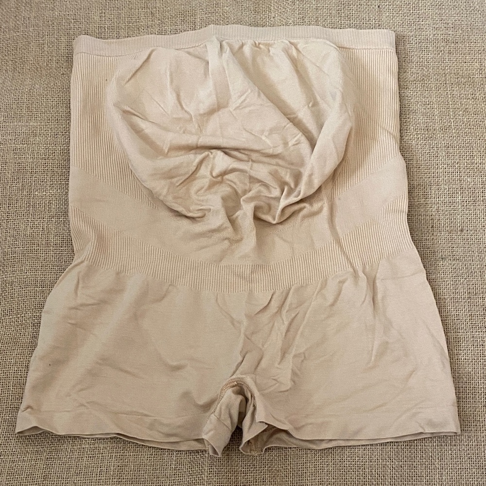 Blanqi Over Belly Support Boyshorts High Waist Maternity Shaper Shorts M Nude